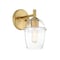 Designers Fountain Summer Jazz 5.5 in. 1-Light Brushed Gold Wall Sconce Light with Clear Glass Shade for Bathrooms D310M-WS-BG - alternate 7